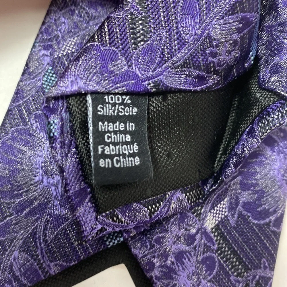 Nordstrom purple floral silk tie NWOT